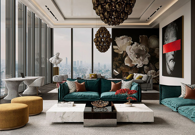 Thiết Kế Nội Thất Tân Cổ Điển Căn Hộ Cao Cấp Có View Đẹp