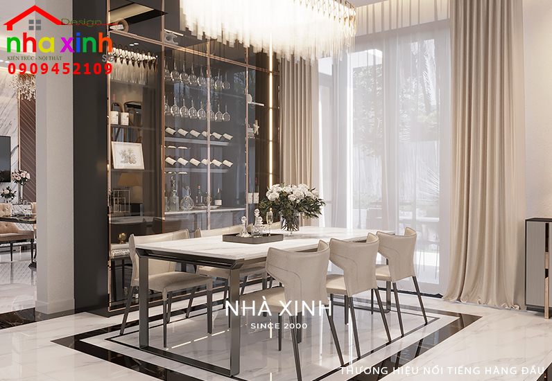 Thiết kế bàn ăn đẹp, sang trọng