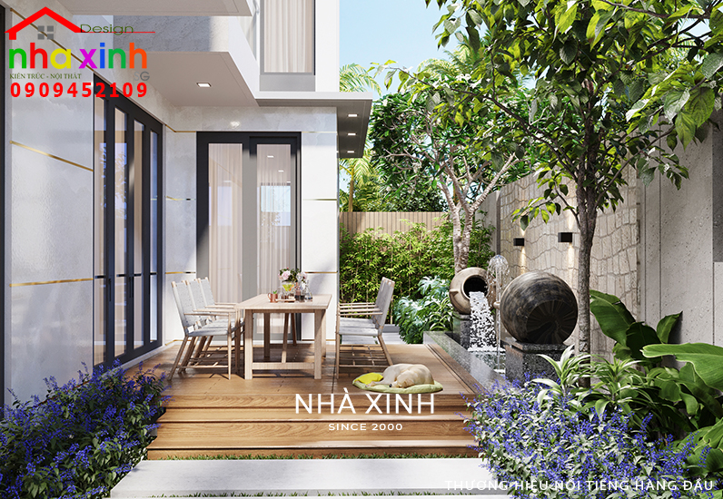 Thiết kế khu vực ăn uống ngoài trời đẹp, thoáng mát