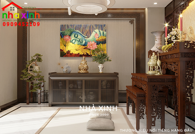 Trang trí phòng thờ trang trọng