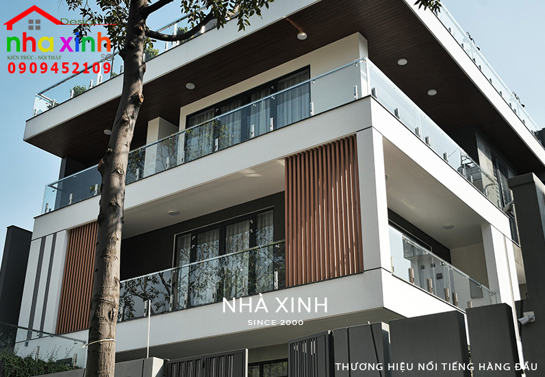 Mẫu biệt thự nổi bật với thiết kế có dạng hình khối