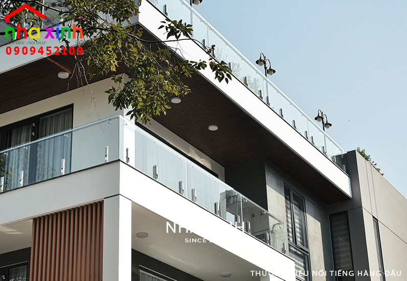 Mẫu biệt thự được thiết kế với đường nét khỏe khoắn