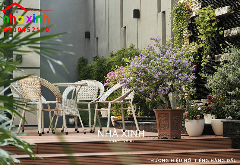 Kiến trúc biệt thự kết hợp không gian sân vườn xanh mát