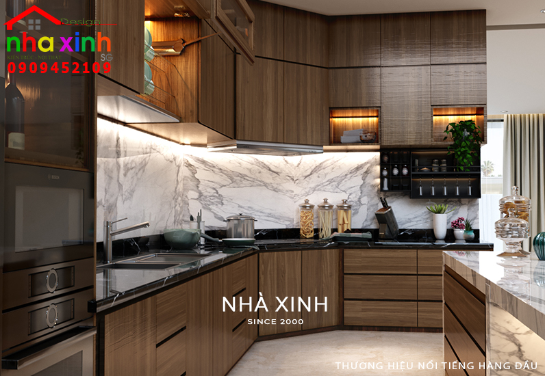 Đá marble ốp bếp đẹp