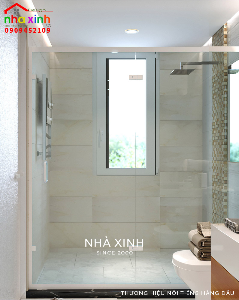 Không gian phòng WC được thiết kế rộng rãi