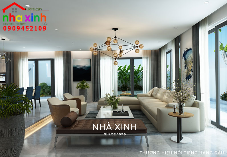 Mẫu nội thất phòng khách được thiết kế sang trọng