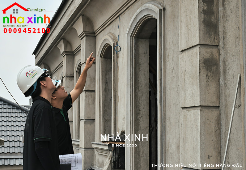 Thi công biệt thự được bám sát dựa trên bản vẽ kiến trúc