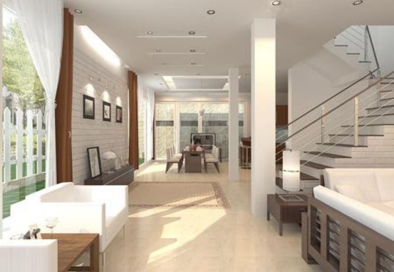 Thiết kế nội thất biệt thự hiện đại dạng song lập