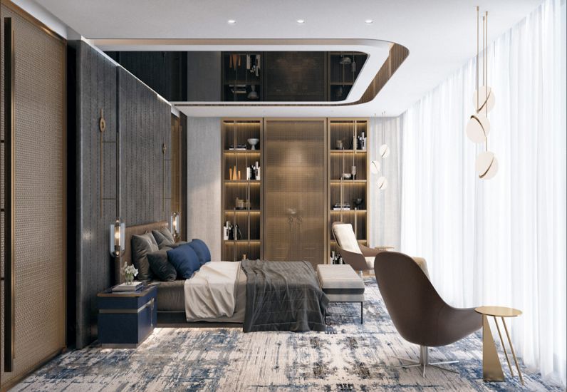 Thiết kế kiến trúc nội thất phòng ngủ ba mẹ