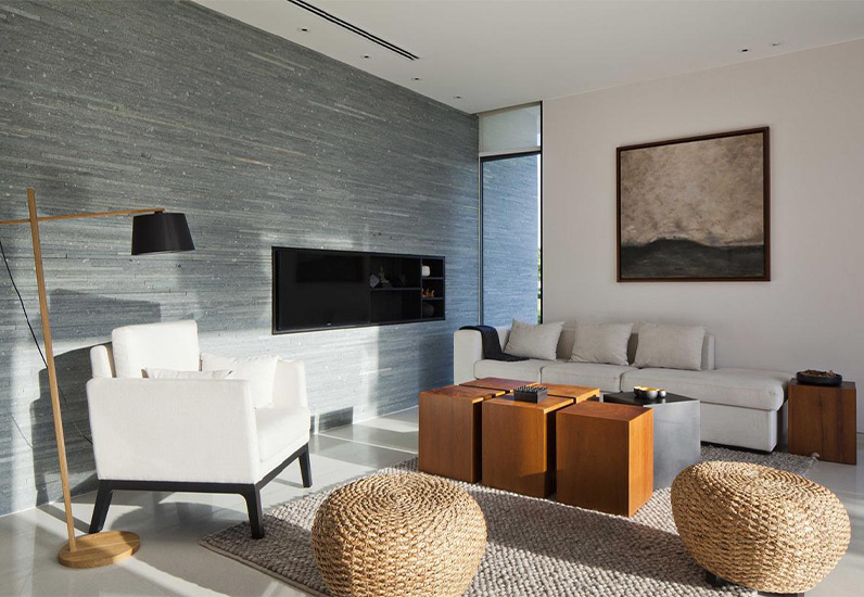 Nội thất phong khách sử dụng tone màu trung tính nhẹ nhàng và thanh lịch