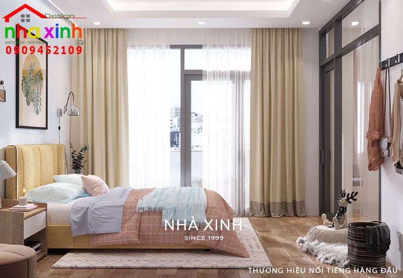Thiết kế phòng ngủ cho con gái tươi tắn, trẻ trung