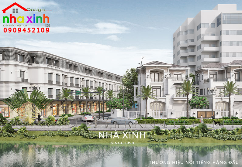 Nhà phố được thiết kế với hướng view bờ sông thơ mộng