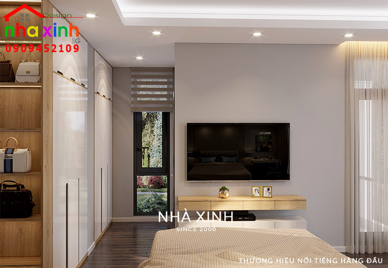 Thiết kế hòng ngủ hướng sân vườn