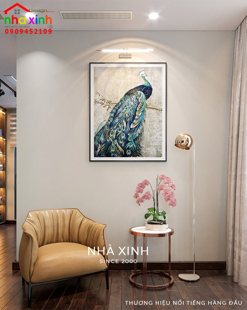 Tường phòng ngủ được trang trí trang nghệ thuật đẹp