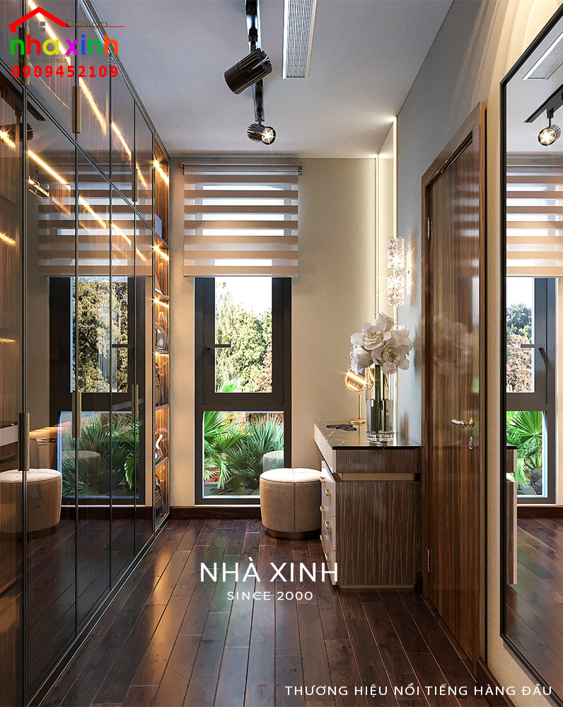 Phòng thay đồ tiện nghi, sang trọng