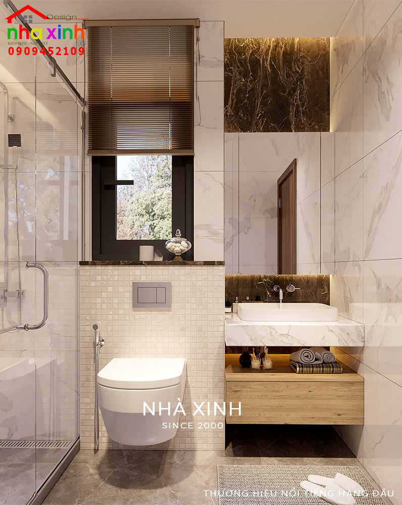 Phòng WC mẫu thiết kế nội thất biệt thự đẹp
