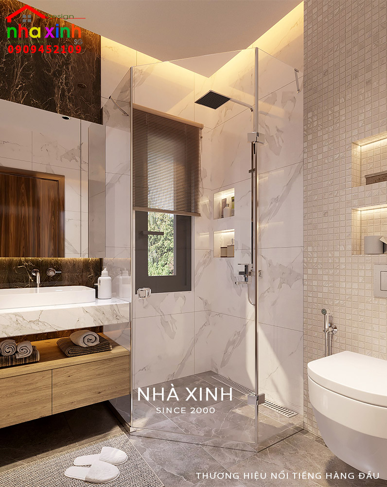 Phòng WC biệt thự đẹp, sang trọng