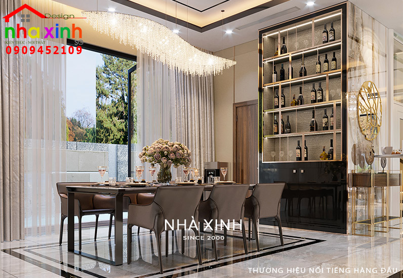 Bàn ghế ăn 6 ghế sang trọng