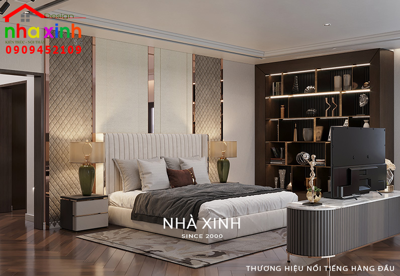 Không gian phòng ngủ được thiết kế thông thoáng và rộng rãi