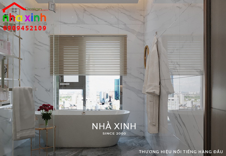 Không gian phòng tắm được thiết kế thông thoáng và rộng rãi