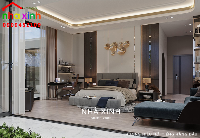 Thiết kế nội thất phòng ngủ biệt thự hiện đại