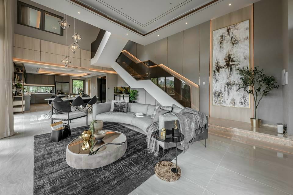 Thiết Kế Nội Thất Biệt Thự Hiện Đại Kiểu Châu Âu Có Cửa Kính Đẹp