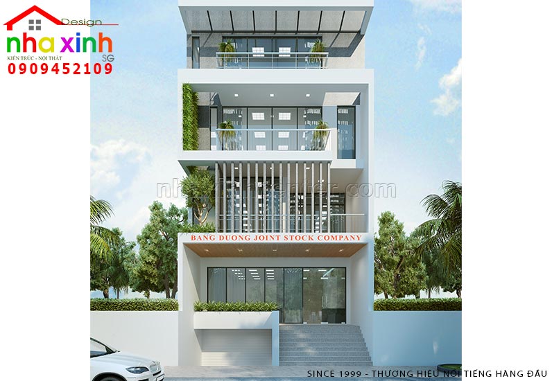 Thiết Kế Nhà Văn Phòng Cty Băng Dương | Cô Thảo | NP-110