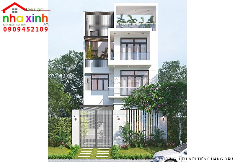 Nhà Phố Đẹp 3 Tầng Mái Bằng | A. Vũ | Quận 2 | NP-195