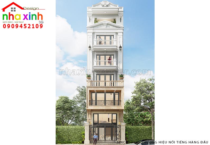 Mẫu Thiết Kế Nhà Phố 5 Tầng | Ông Quyền | Phú Nhuận | NP-119