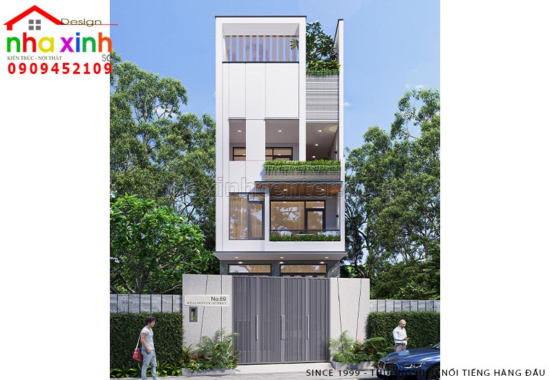 Mẫu Nhà Phố Hiện Đại 4 Tầng Đẹp