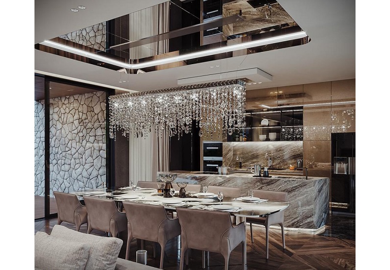 Mẫu Thiết Kế Nội Thất Biệt Thự Hiện Đại Có Phòng Ăn Đẹp Mê Hồn 