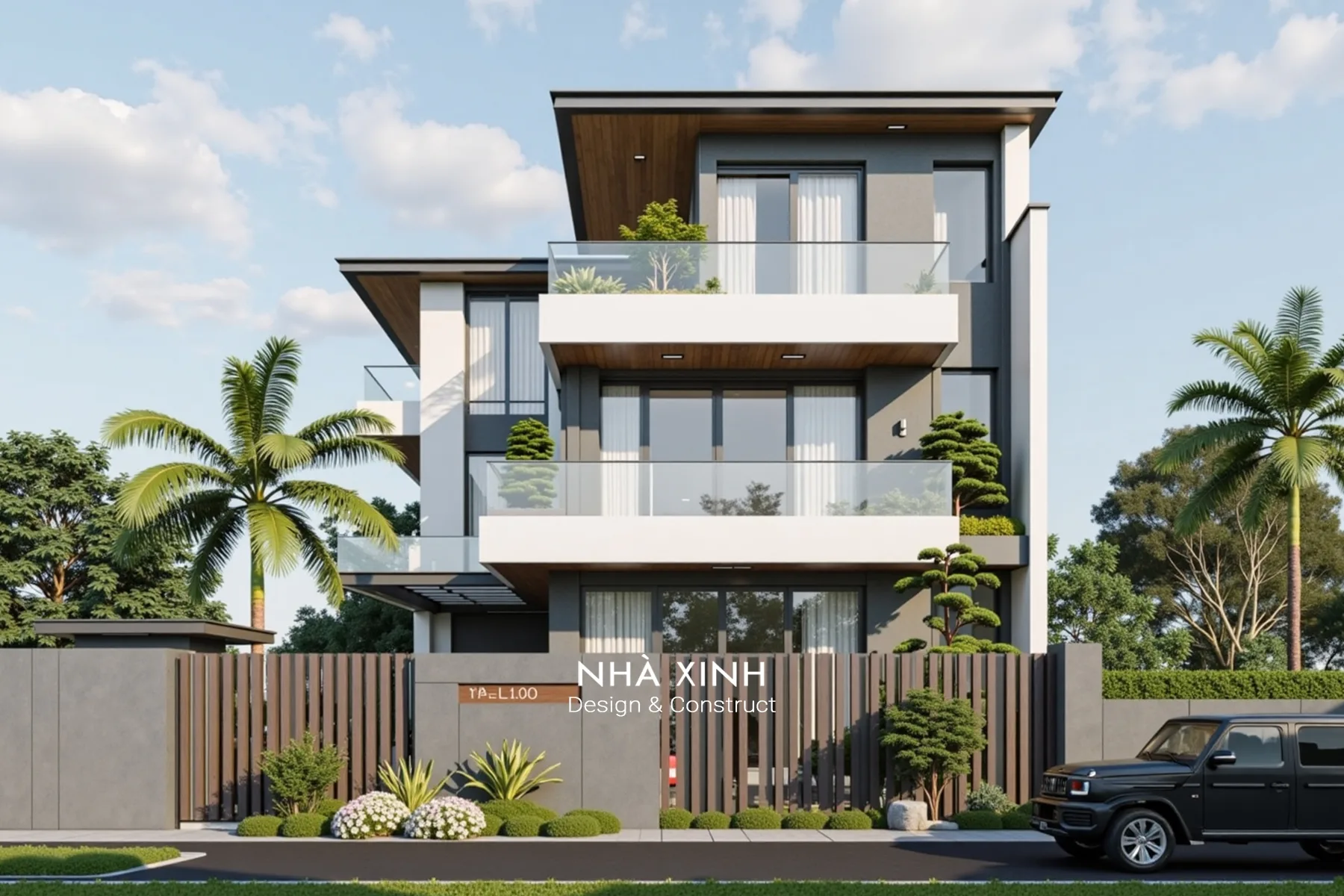 Mẫu Thiết Kế Biệt Thự Hiện Đại 4 Tầng | Quốc Đại | Bình Tân